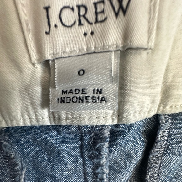 J. Crew Chambray Bermuda Shorts Flat Front Blue Women Size 0. - Picture 5 of 16